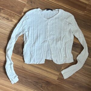 White Button-Up Cardigan